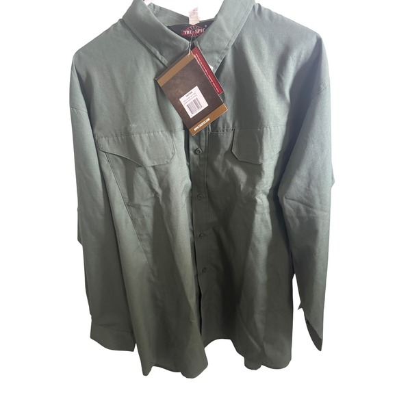 tru-spec Other - TRU-SPEC 24-7 Series Mens XL Field Shirt Olive Drab Green Ripstop Teflon NWT